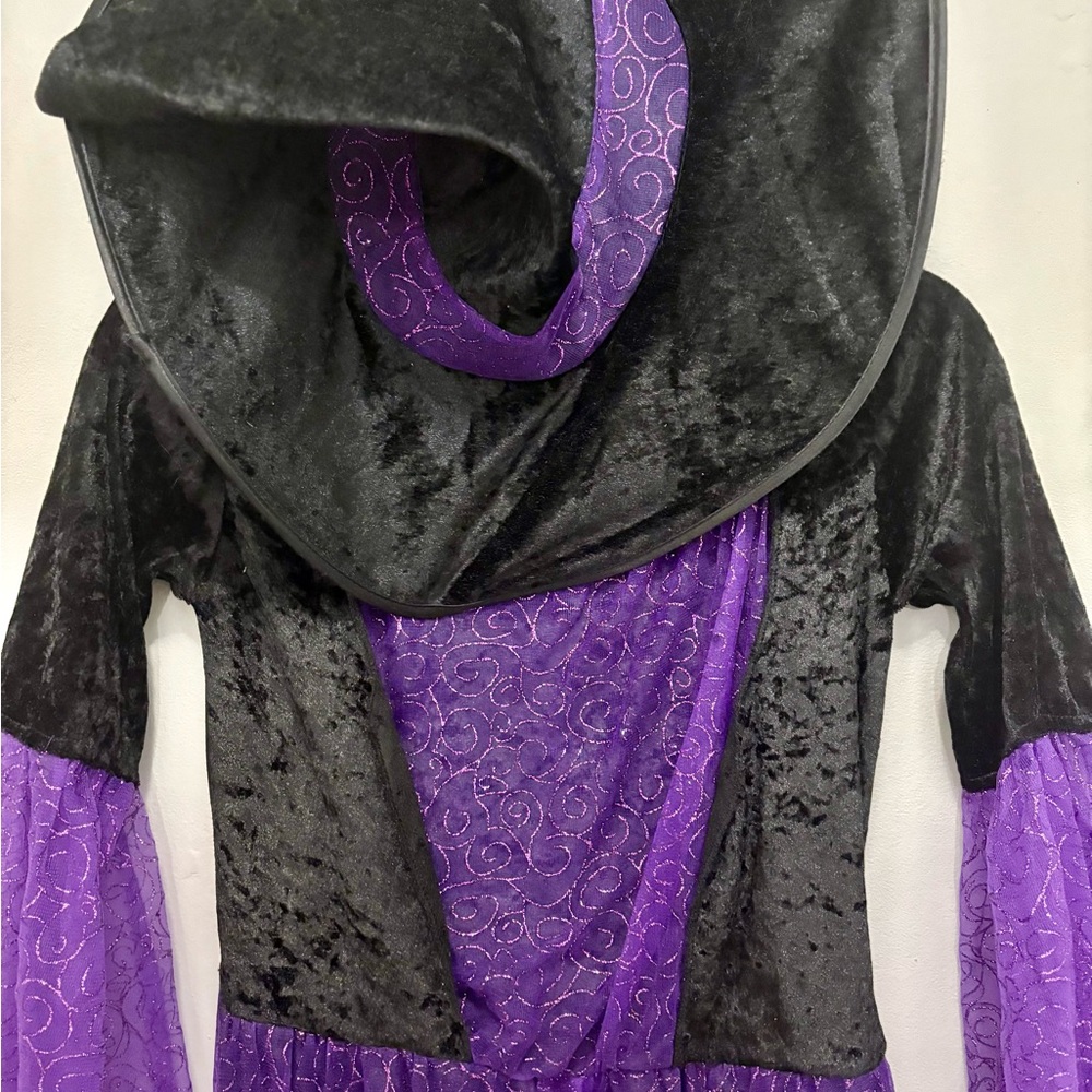 Enchanting Black and Purple Kids Halloween Costume - Picture 2 of 11